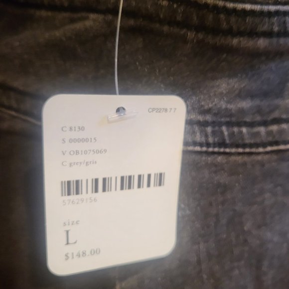 Free People Boho Distressed Black Denim Dress Size L - Picture 5 of 6